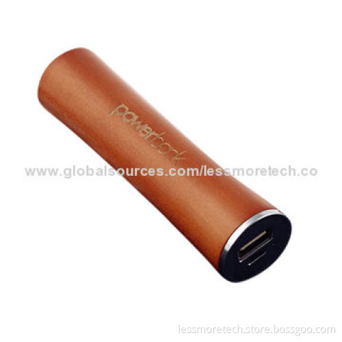 Wood Power Bank for iPhone, 18650 Battery, 2,200mAh Capacity